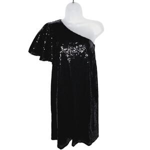 Yumi Kim One Arm Sequin Shift Dress Small Party Swiftie Disco New Years Holiday